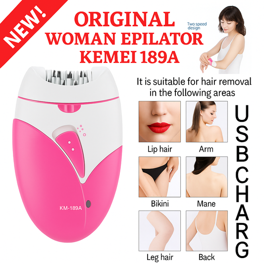 Original Kemei KM-189A Professional Hair & Beard Trimmer – Rechargeable Cordless Grooming Clipper