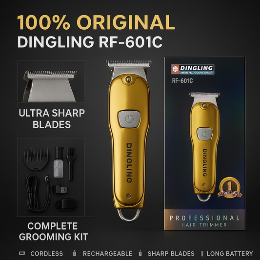 Dingling RF-601C Hair & Beard Trimmer – Rechargeable Shaving Machine for Home & Professional Use